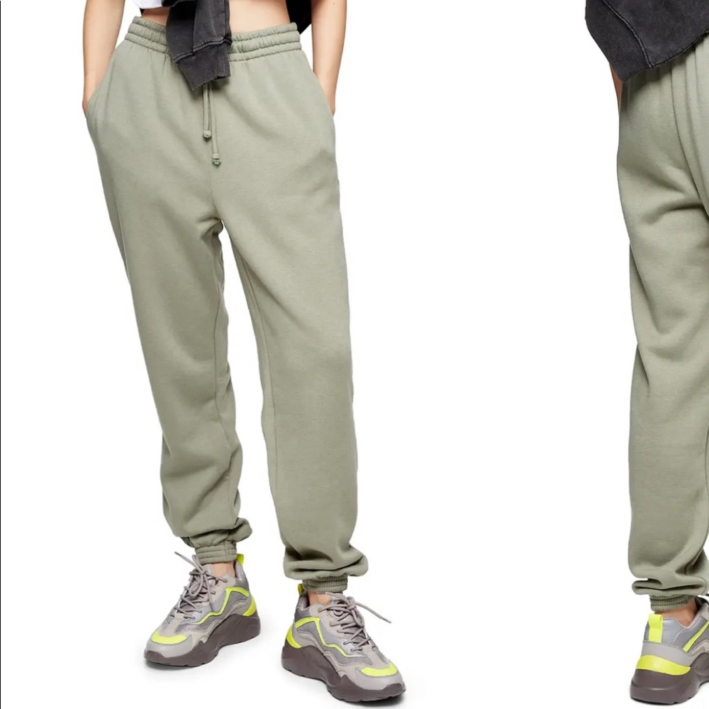 Top Shop High Waist Cotton Blend Sweatpants